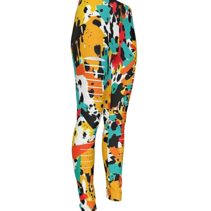 MUNSIEUR All-Over Print Women's Ripped Leggings New Arrivals