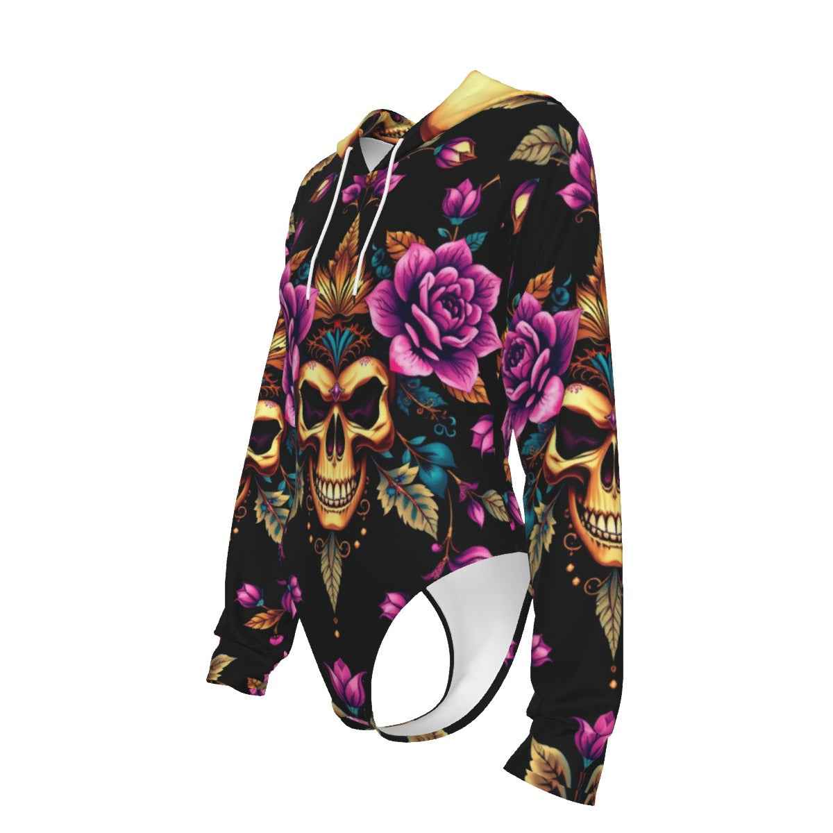 MUNSIEUR All-Over Print Women's Raglan Sleeve with Lining Bodysuit