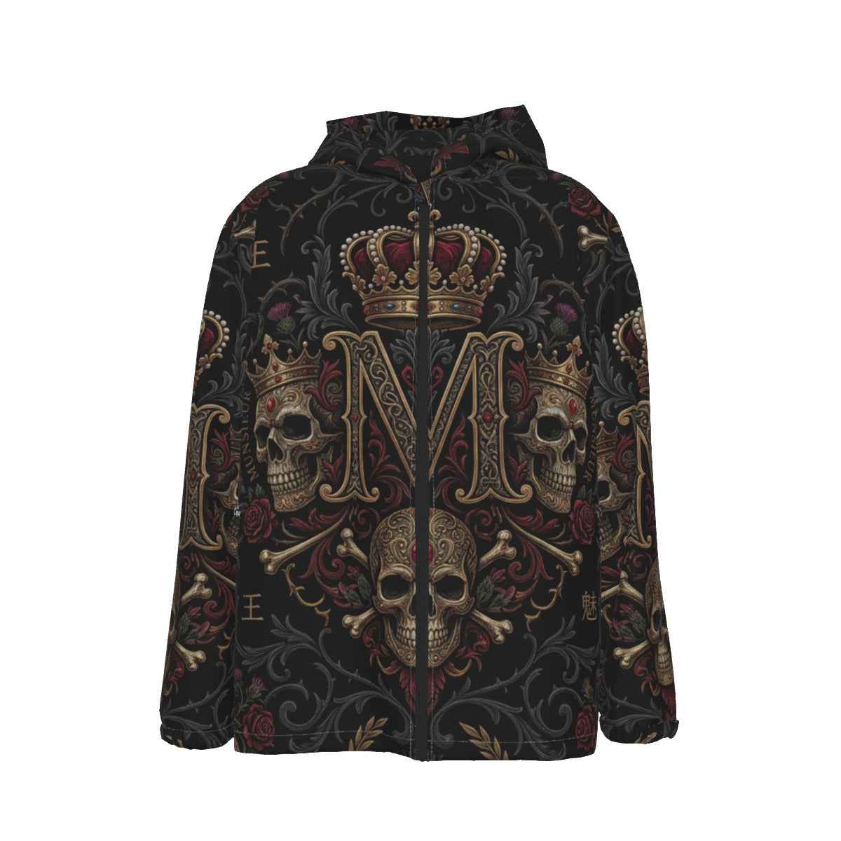 All-Over Print Men's Windbreaker Zipper MUNSIEUR Coat