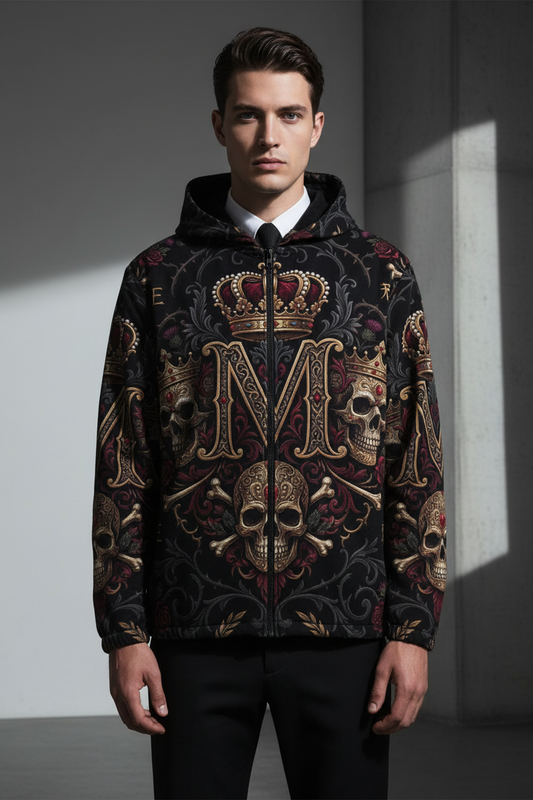 All-Over Print Men's Windbreaker Zipper MUNSIEUR Coat