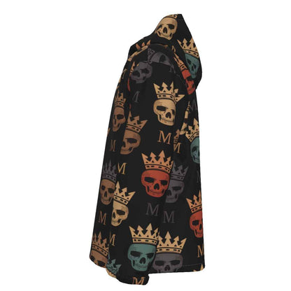 All-Over Print Men's Hooded Zipper Windbreakers Coat