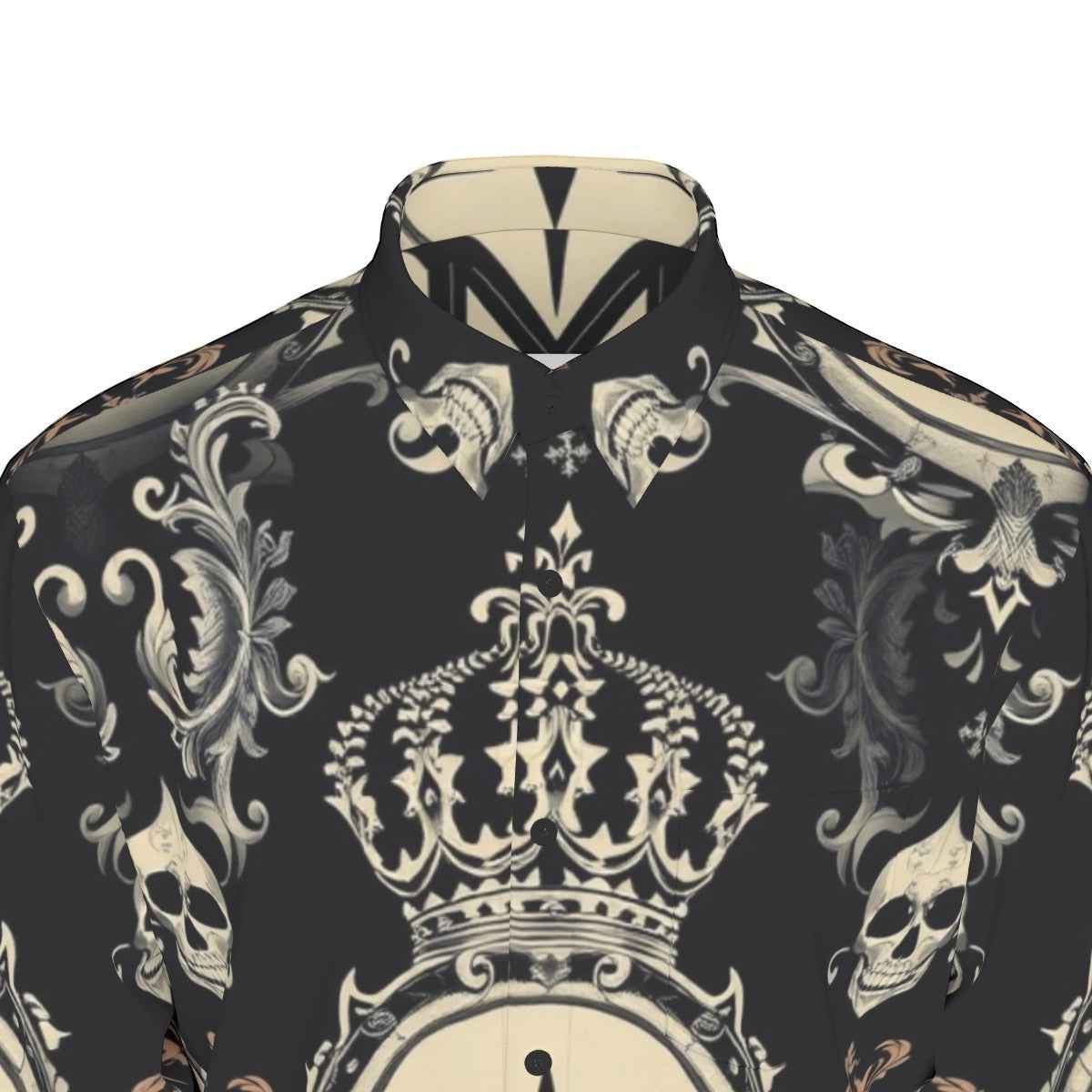 All-Over Print Men's Long Sleeve Shirt | 115GSM Cotton poplin