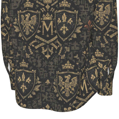 All-Over Print Men's Long Sleeve Shirt | 115GSM Cotton poplin