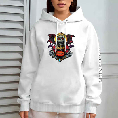 MUNSIEUR Women's Halloween Collection Oversize Sweater With Fleece without front pocket
