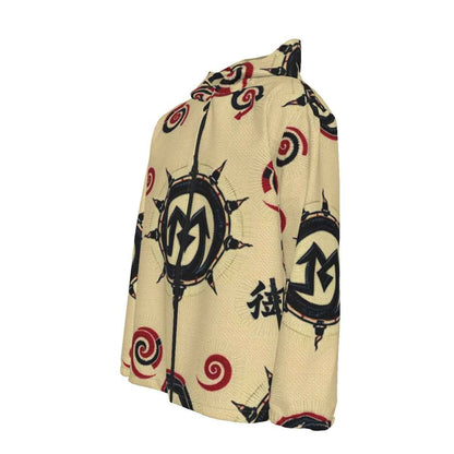 All-Over Print Men's Hooded Zipper Windproof Jacket