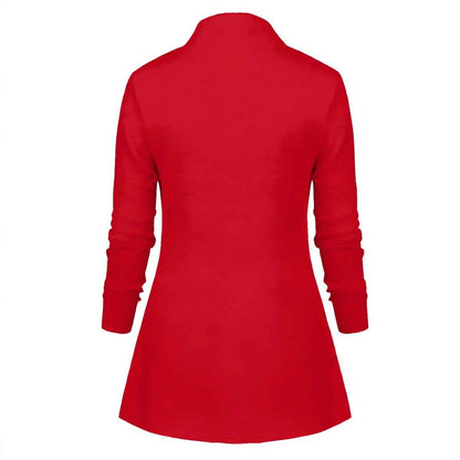 All-Over Print Women's Draped Long Sleeve Top
