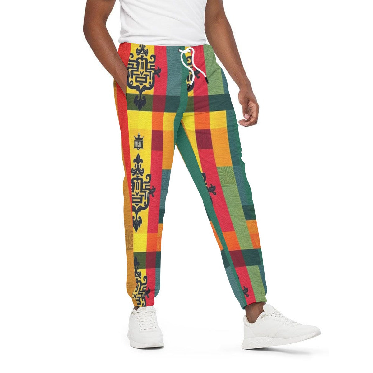 All-Over Print Joggers for Men Premium Cotton MUNSIEUR Classic Stretch Warm Durable