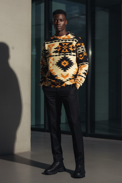 Men's Tribal Print Hoodie - All-Over Print New Arrivals