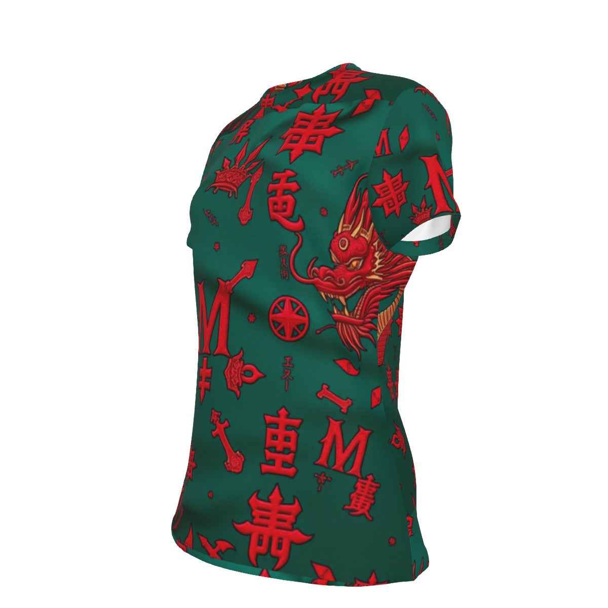 All-Over Print Women's Round Neck T-Shirt | 190GSM Cotton