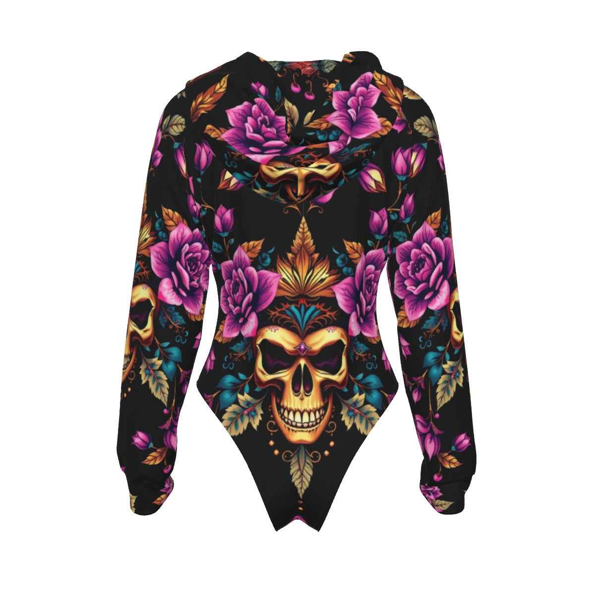 MUNSIEUR All-Over Print Women's Raglan Sleeve with Lining Bodysuit