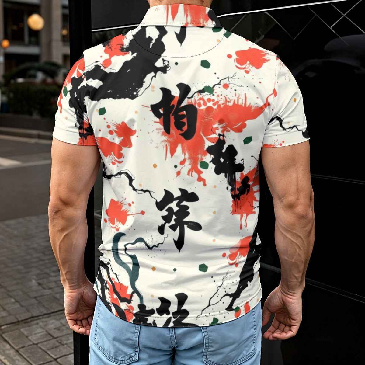 All-Over Print Men's Polo Shirt