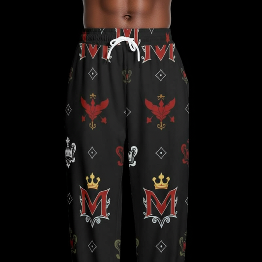 Men's Joggers MUNSIEUR All-Over Print Knitted Fleece "Ambitious"