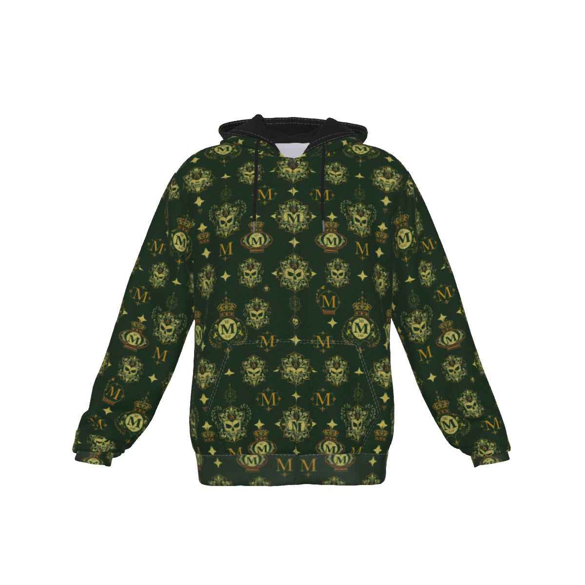 All-Over Print Zip Up Hoodie With Pocket