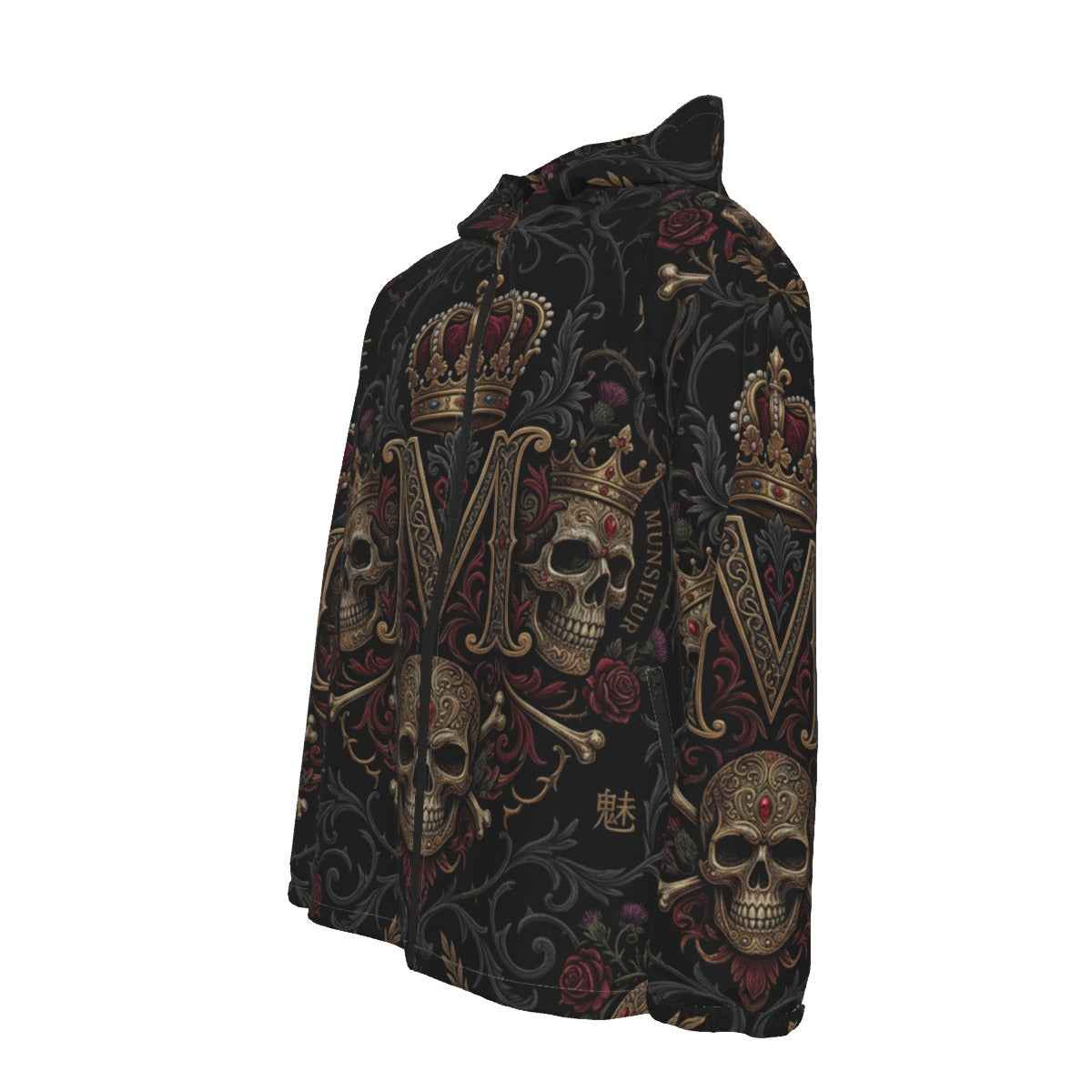 All-Over Print Men's Windbreaker Zipper MUNSIEUR Coat