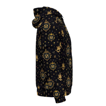 All-Over Print Men’s Fleece Half-Zip Hoodie With Arm Pockets