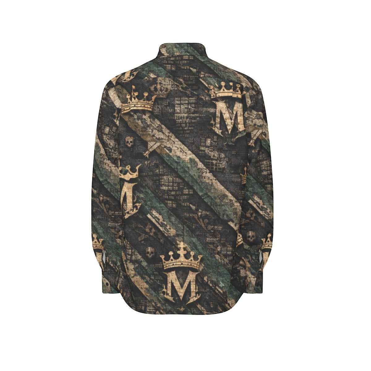 All-Over Print Men's Long Sleeve Shirt | 115GSM Cotton poplin