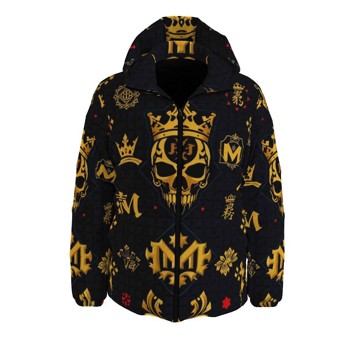 MUNSIEUR Men's All-Over Print Down Coat
