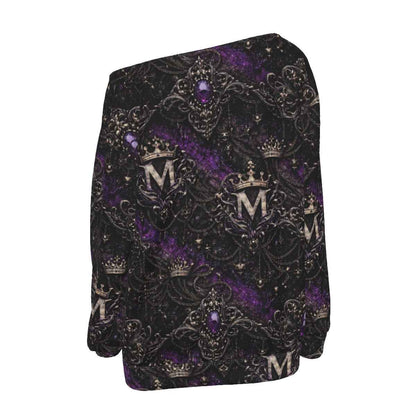 All-Over Print Women's Off-Shoulder Sweatshirt