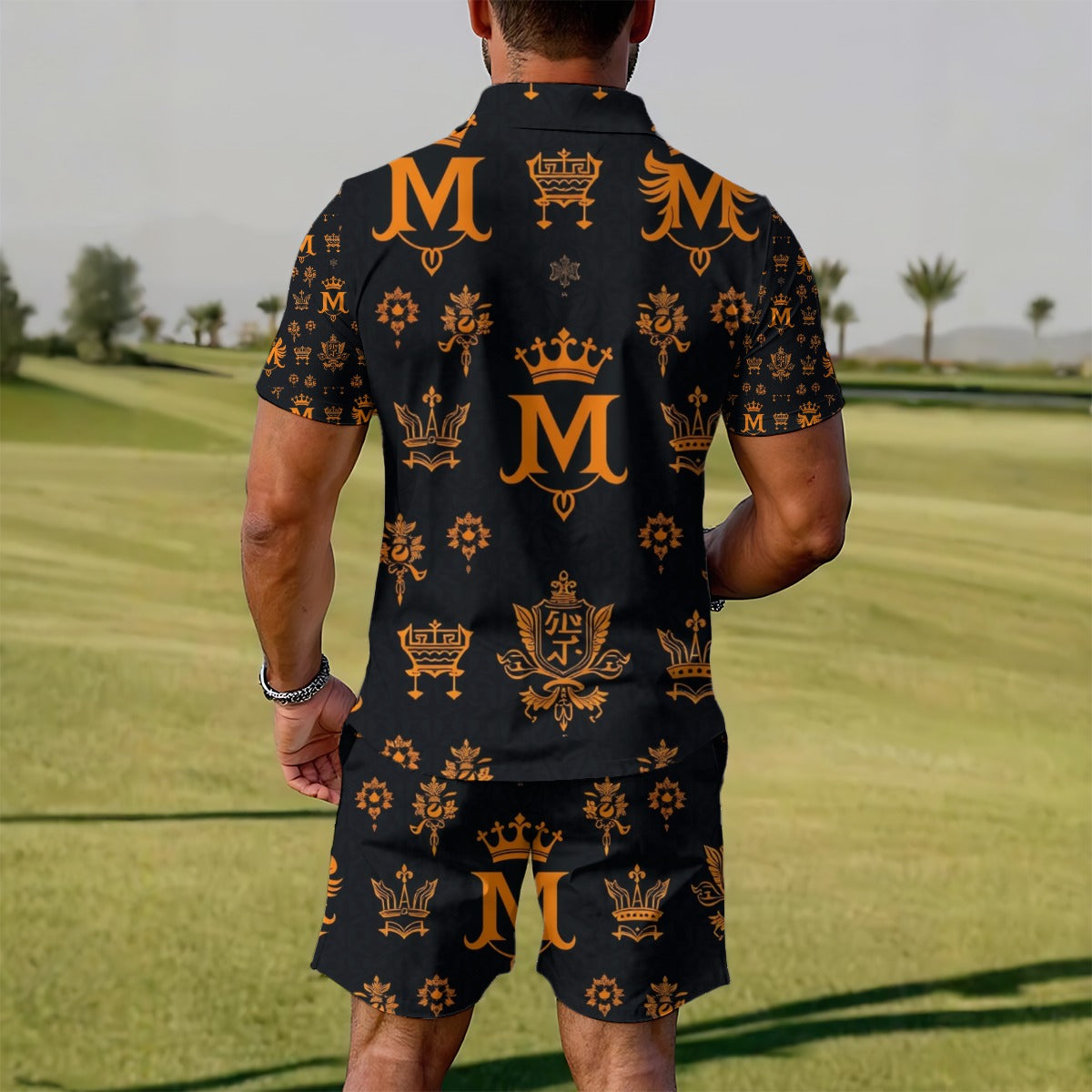 Munsieur Men's Shorts Set - Top + Shorts Lightweight Sportswear for Spring & Summer