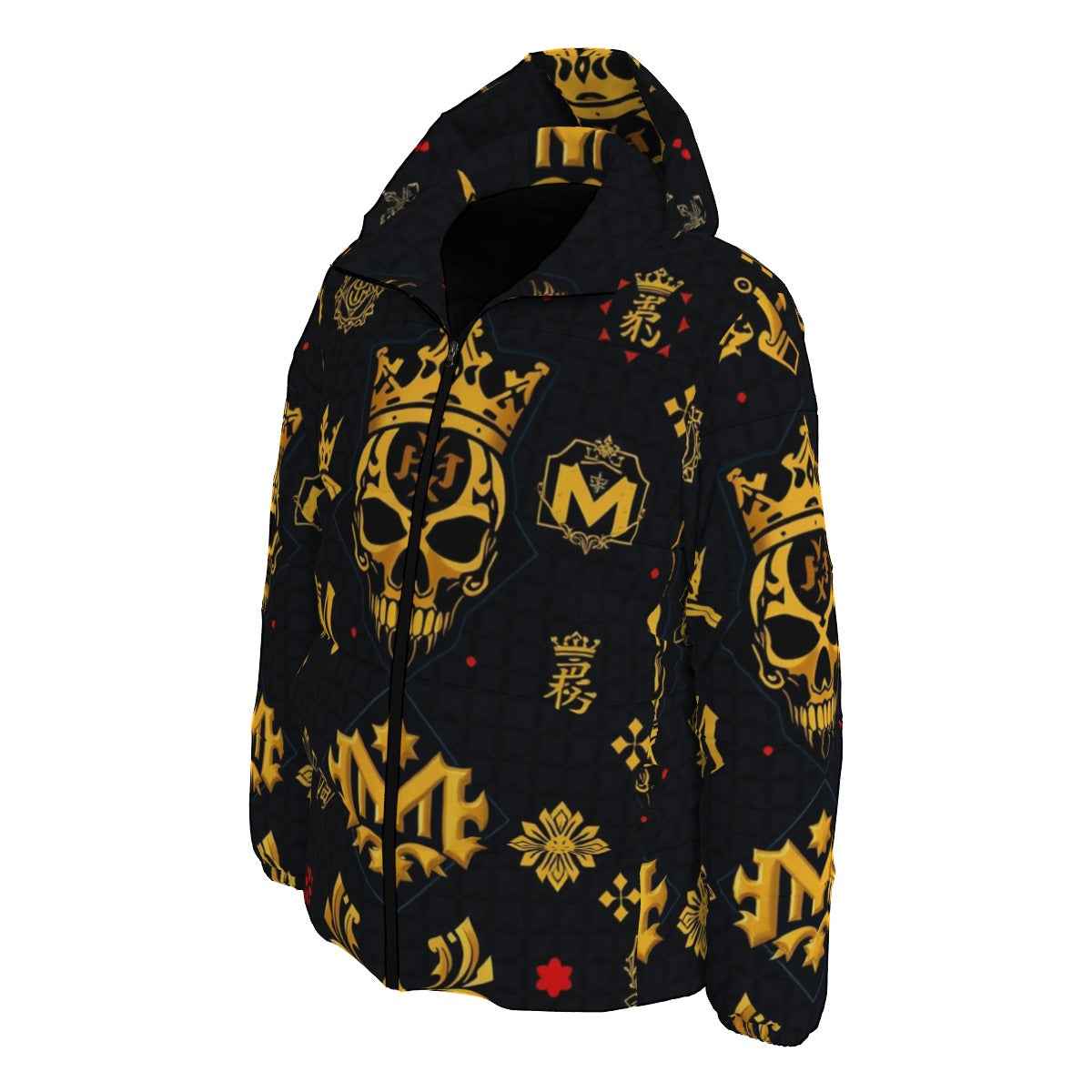 MUNSIEUR Men's All-Over Print Down Coat