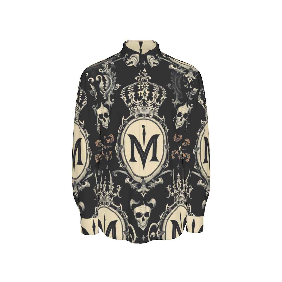 All-Over Print Men's Long Sleeve Shirt | 115GSM Cotton poplin