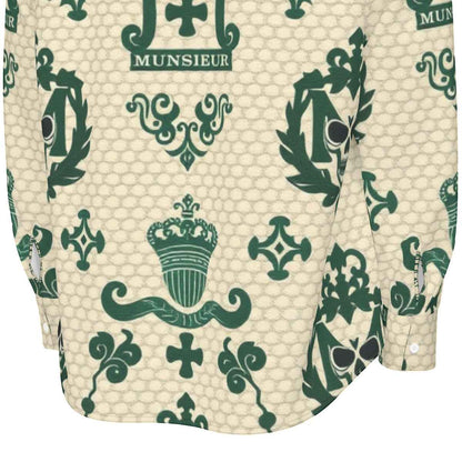 All-Over Print Men's Long Sleeve Shirt | 115GSM Cotton poplin