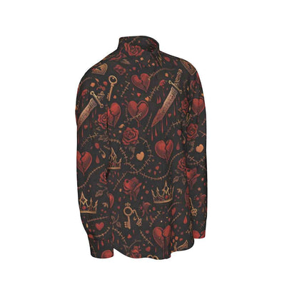 All-Over Print Men's Long Sleeve Shirt | 115GSM Cotton poplin