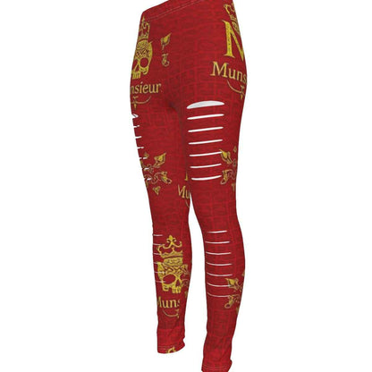 All-Over Print Women's Ripped Leggings