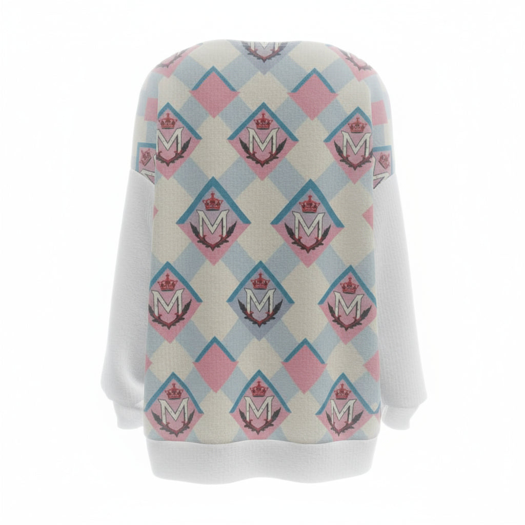 MUNSIEUR All-Over Print Women's Knitted Cardigan Sweater