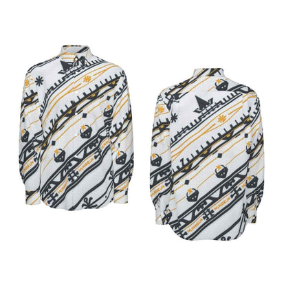 All-Over Print Men's Long Sleeve Shirt | 115GSM Cotton poplin