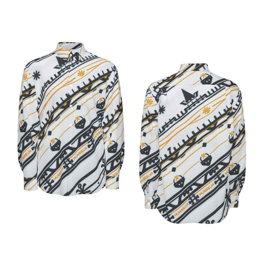 All-Over Print Men's Long Sleeve Shirt | 115GSM Cotton poplin