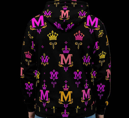 Women's Sweater MUNSIEUR All-Over Print Heavy Fleece Zip Up "Barbie"