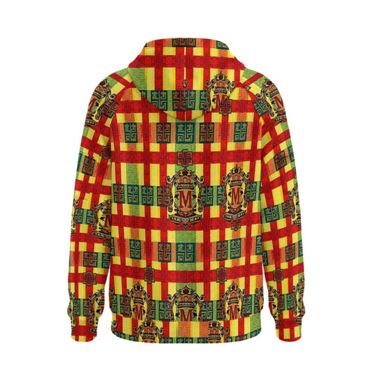 All-Over Print Men’s Fleece Half-Zip Hoodie With Arm Pockets