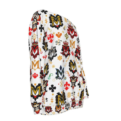 All-Over Print Women's Off-Shoulder Sweatshirt