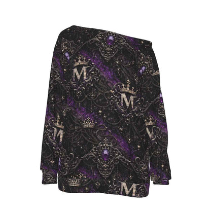 All-Over Print Women's Off-Shoulder Sweatshirt