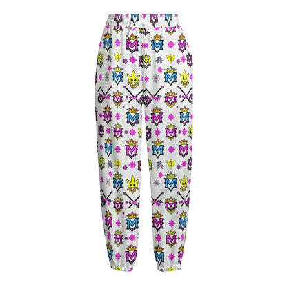 Women's Pants MUNSIEUR All-Over Print Knitted Fleece "Bubble Gums"