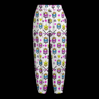 Women's Pants MUNSIEUR All-Over Print Knitted Fleece "Bubble Gums"