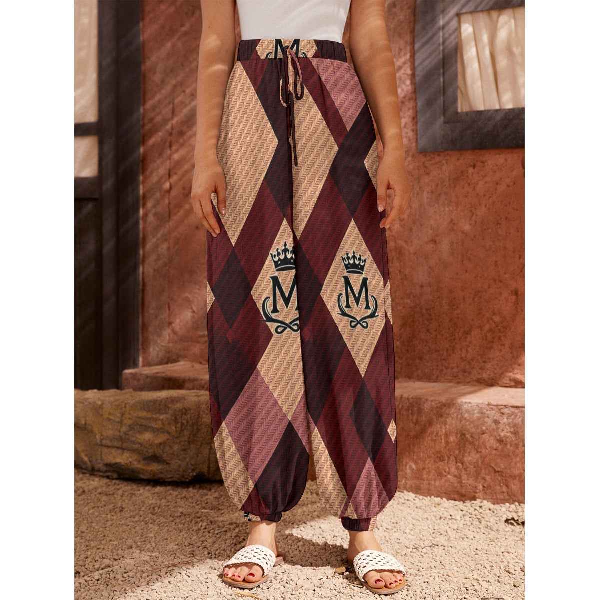 All-Over Print Women's Carrot Pants with Pockets
