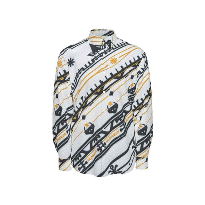 All-Over Print Men's Long Sleeve Shirt | 115GSM Cotton poplin