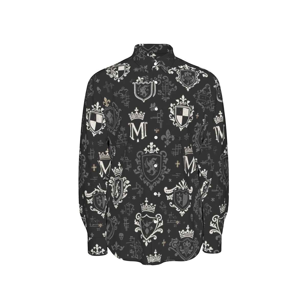 All-Over Print Men's Long Sleeve Shirt | 115GSM Cotton poplin