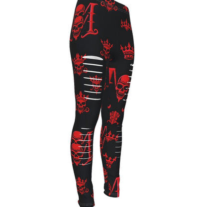 MUNSIEUR All-Over Print Women's Ripped Leggings