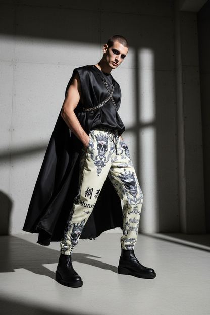 Men's Printed Joggers - Cotton with Pockets for Men