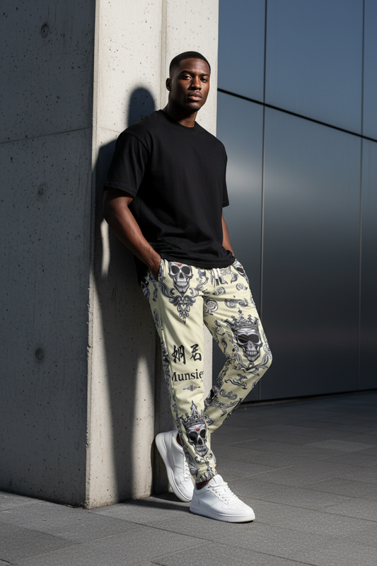 Men's Printed Joggers - Cotton with Pockets for Men