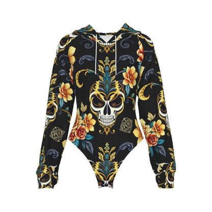 All-Over Print Women's Raglan Sleeve with Lining Bodysuit