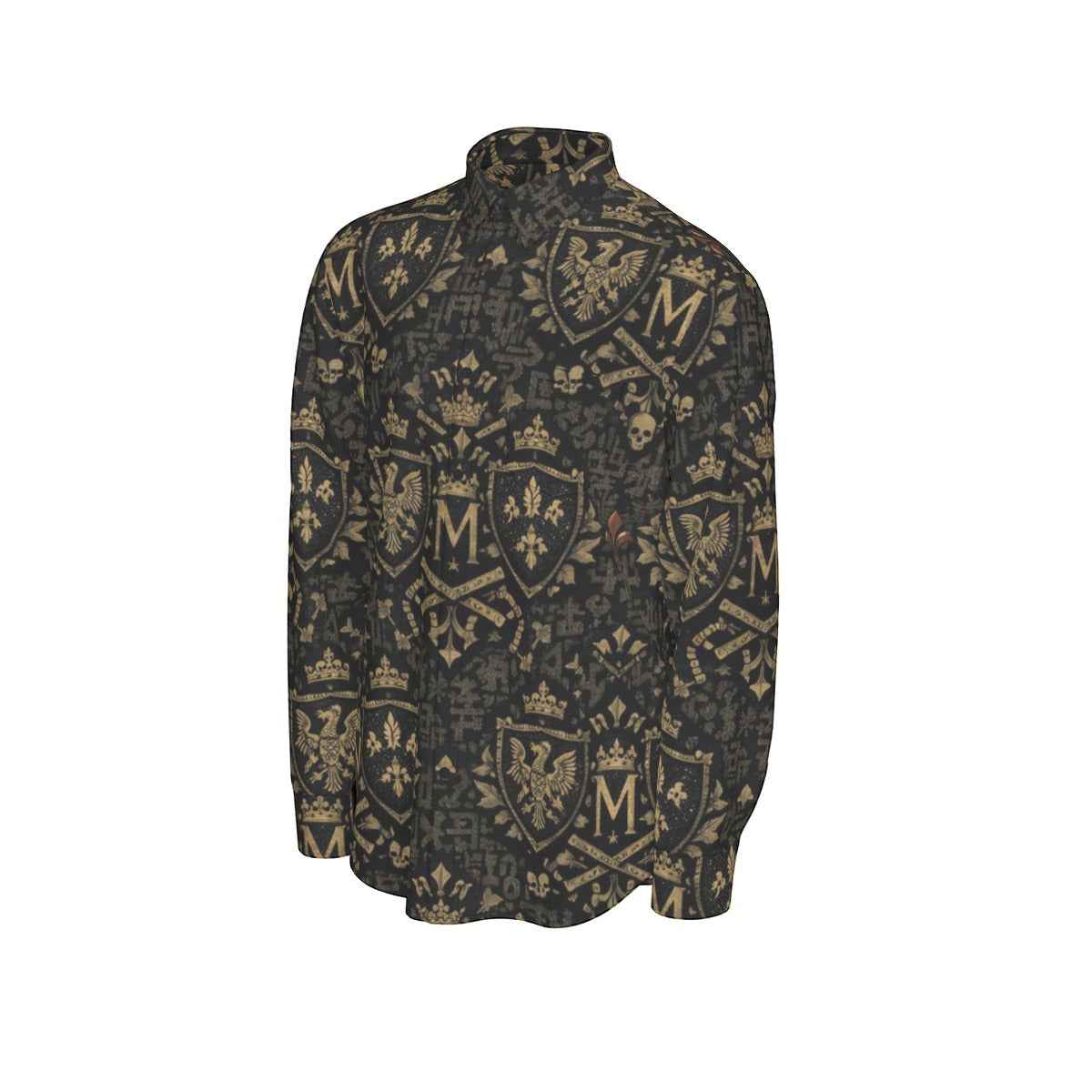 All-Over Print Men's Long Sleeve Shirt | 115GSM Cotton poplin