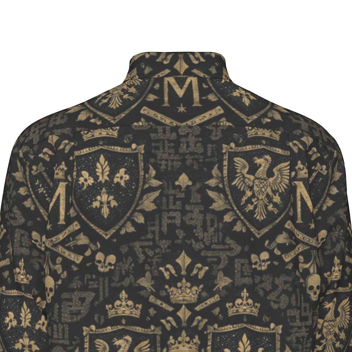 All-Over Print Men's Long Sleeve Shirt | 115GSM Cotton poplin