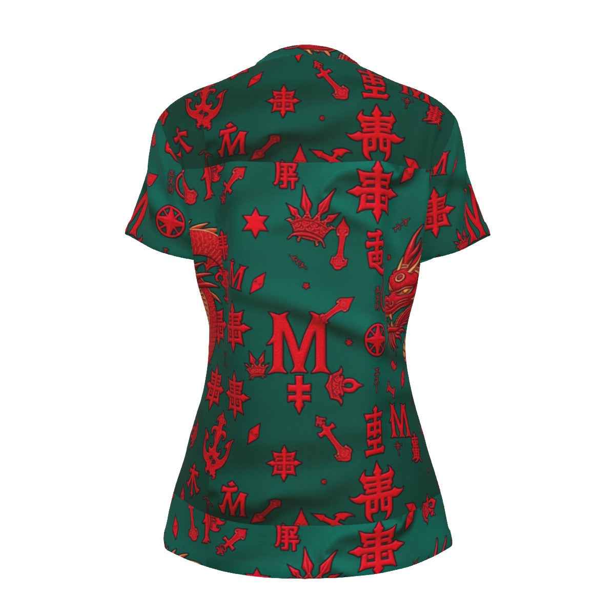 All-Over Print Women's Round Neck T-Shirt | 190GSM Cotton