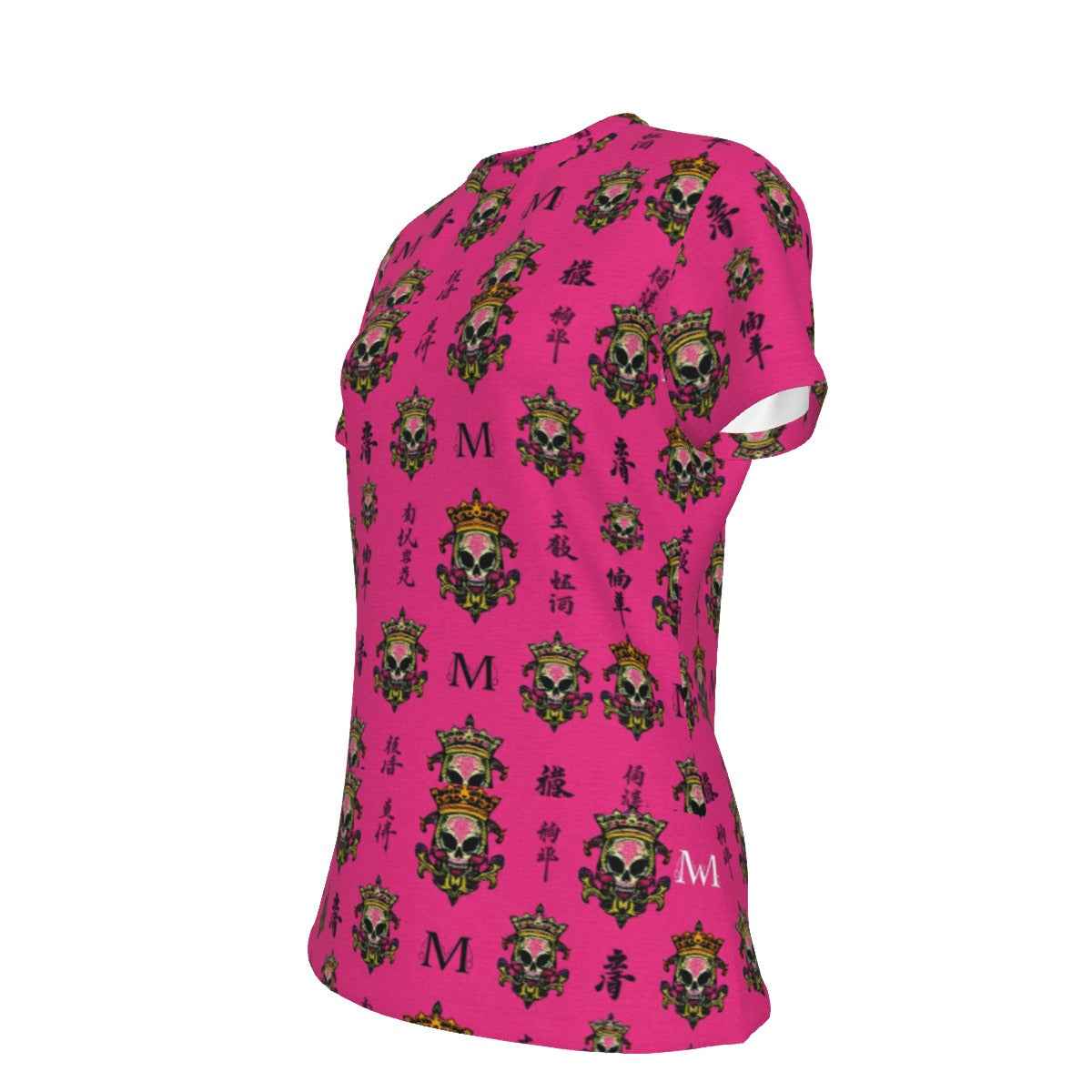 All-Over Print Women's Round Neck T-Shirt | 190GSM Cotton