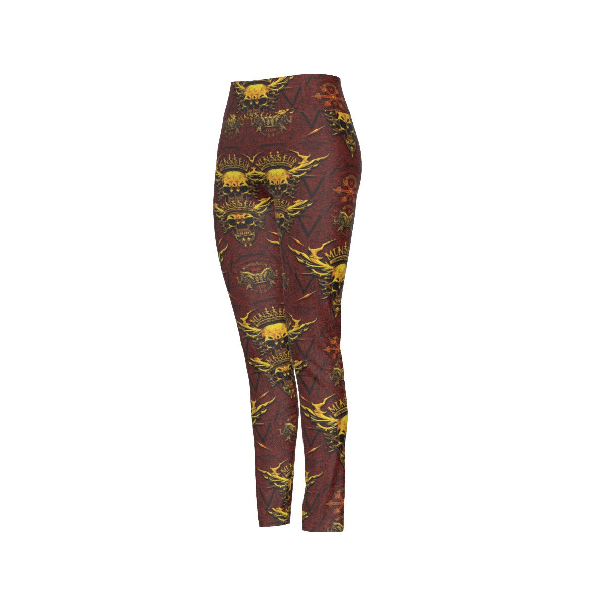 MUNSIEUR All-Over Print Women's High Waist Leggings | Side Stitch Closure New Arrivals