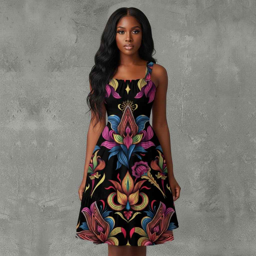 MUNSIEUR Women‘s Ruffle Hem Dress